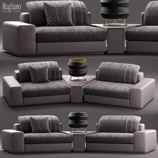rugiano miami sofa Modello 3D .c4d .max .obj .3ds .fbx .stl .blend 