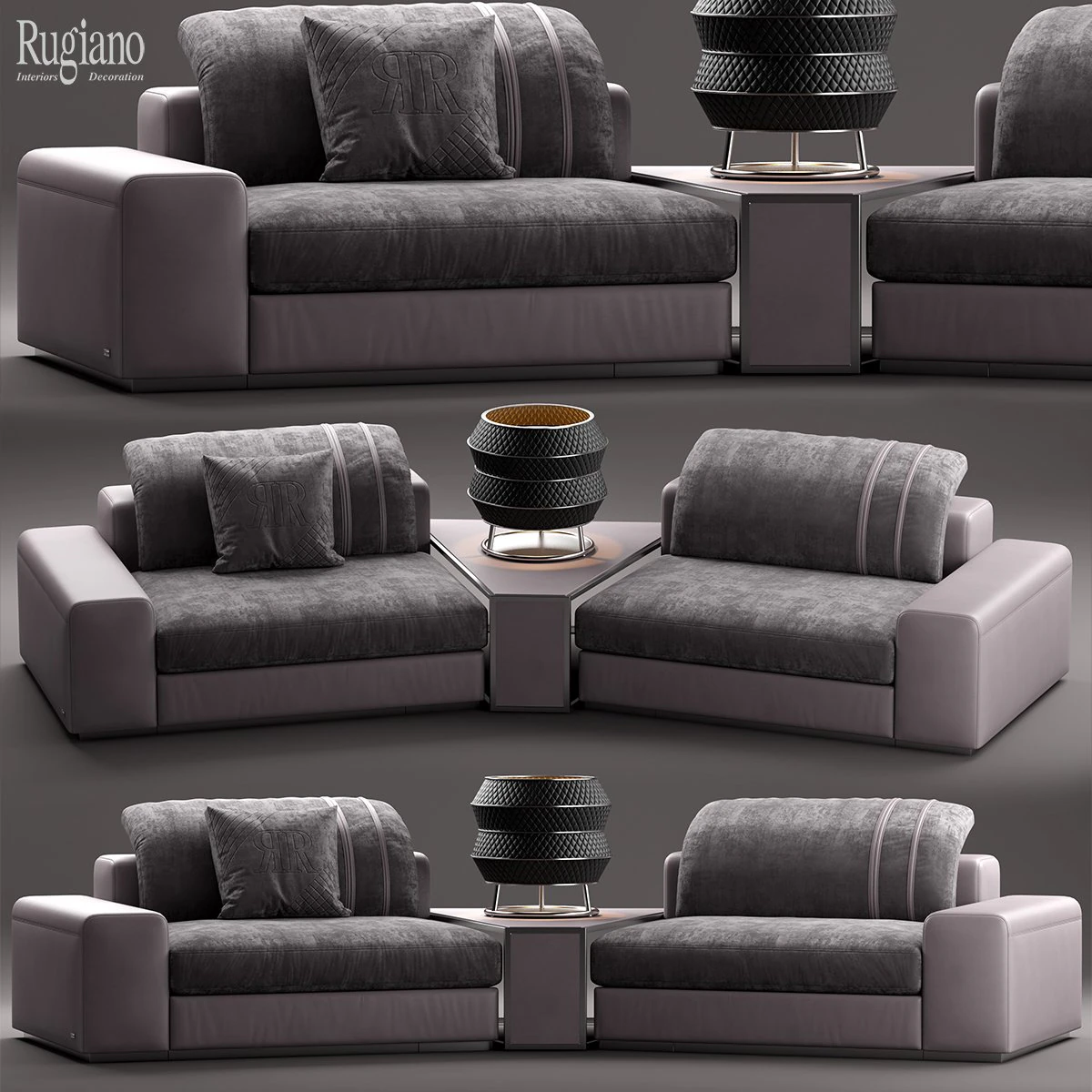 rugiano miami sofa 3D Model .c4d .max .obj .3ds .fbx .stl .blend