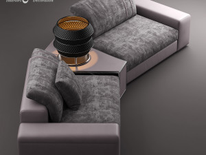 rugiano miami sofa Modello 3D