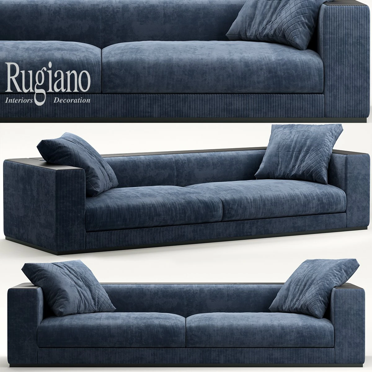 rugiano vogue sofa 3D Model .c4d .max .obj .3ds .fbx .stl .blend