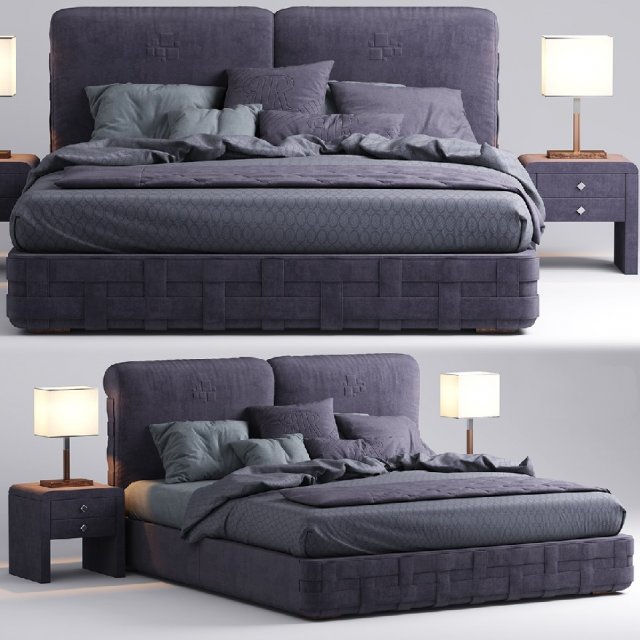 rugiano braid bed 3D 모델 .c4d .max .obj .3ds .fbx .stl .blend 