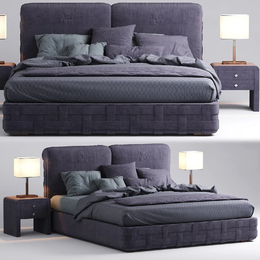 rugiano braid bed 3D Model .c4d .max .obj .3ds .fbx .stl .blend 