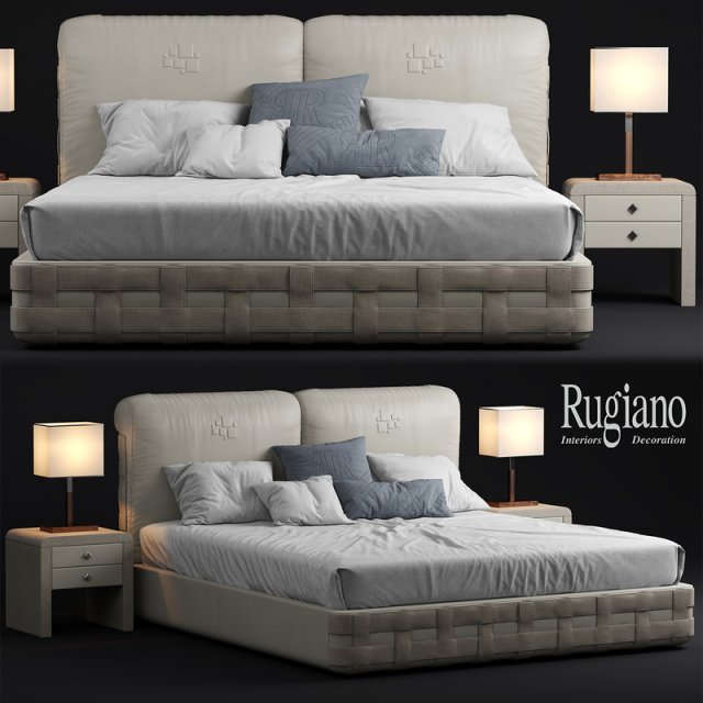 rugiano braid bed 3D Model .c4d .max .obj .3ds .fbx .stl .blend 