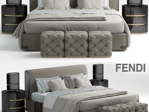 fendi soho bed Modelo 3D
