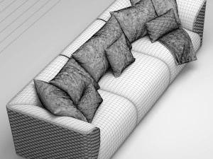 bentley home winston sofa 3D Model