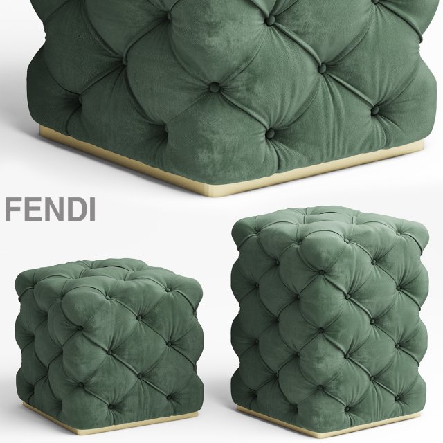 fendi kubus ottoman Model 3D .c4d .max .obj .3ds .fbx .stl .blend 