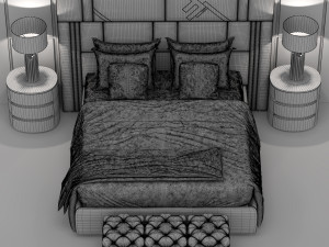 fendi nabucco bed 3D Model