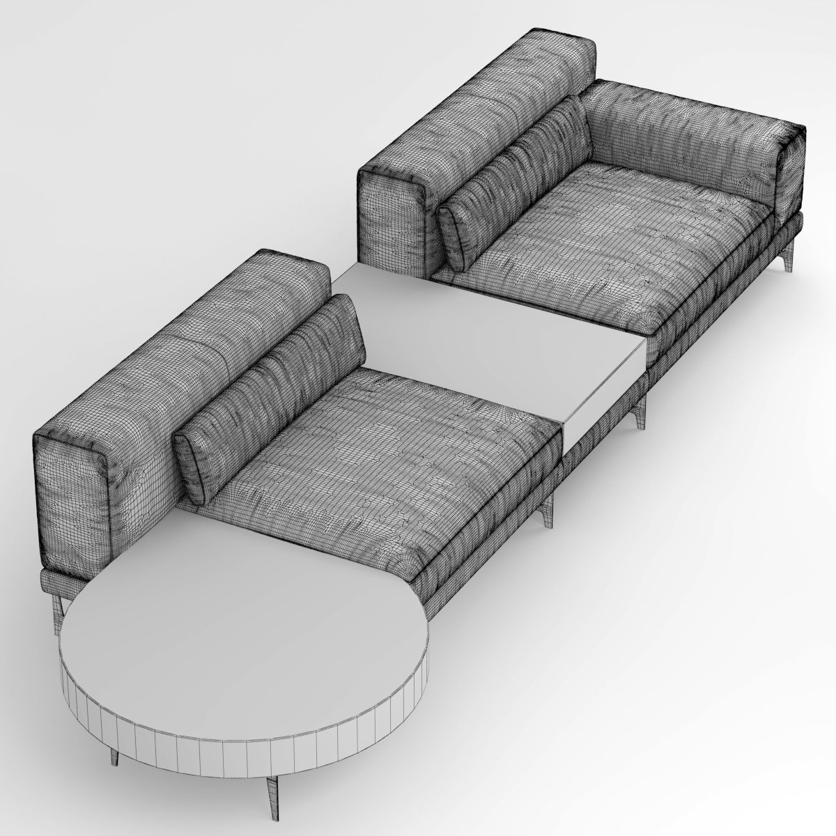 3d модель диван Natuzzi infinito