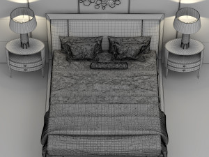 baker moderne platform bed Modelo 3D