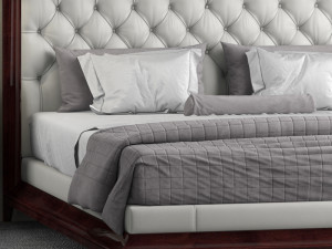 baker moderne platform bed Modelo 3D