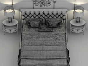 baker moderne platform bed Modelo 3D