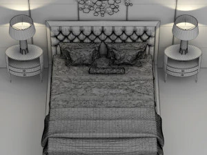 baker moderne platform bed 3D Model