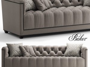 sofa baker paris loveseat 3D Model