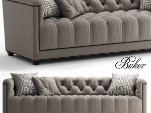 Sofa Baker Paris Loveseat 3D Modell
