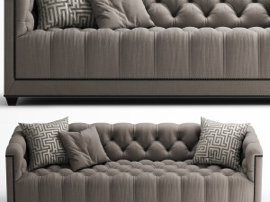 sofa baker paris loveseat 3D Модель