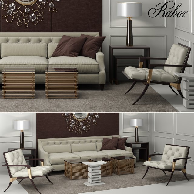 baker tufted Modèle 3D .c4d .max .obj .3ds .fbx .stl .blend 