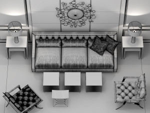 baker tufted Modèle 3D