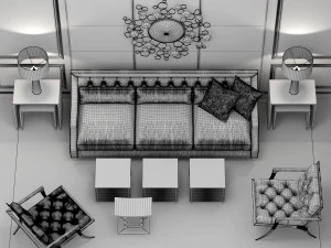 panettiere trapuntato Modello 3D