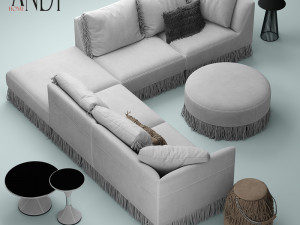 gamma marilyn sofa 3D Model