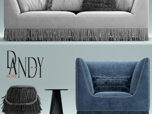 gamma marilyn armchair and sofa 3D Model