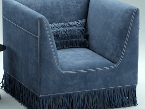 gamma marilyn armchair and sofa Model 3D