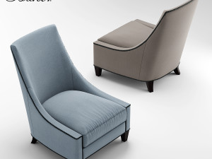 baker bel air lounge chair Modèle 3D