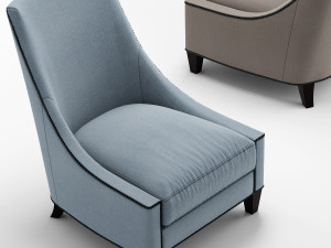 baker bel air lounge chair Modèle 3D