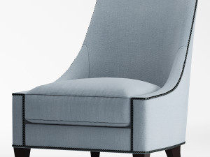 baker bel air lounge chair Modèle 3D