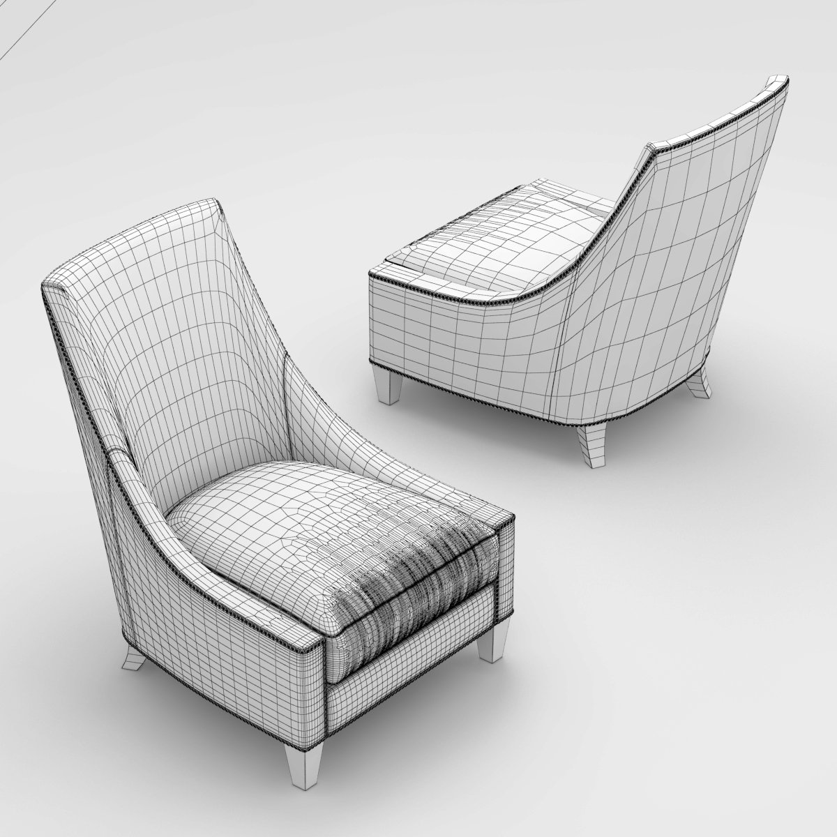 Armchair model 3d корол