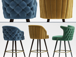 deer spring bar stool 3D Model