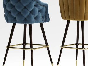 deer spring bar stool 3D Model