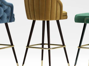 deer spring bar stool 3D Model