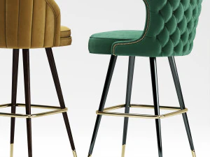 deer spring bar stool 3D Model