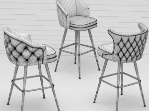 deer spring bar stool 3D Model