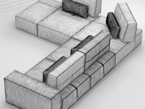 gamma soho sofa 3D Model