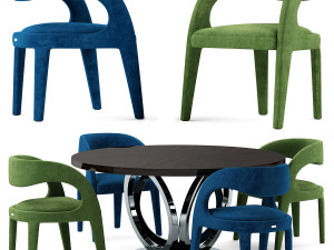 fendi casa berenice chair and table 3D Model