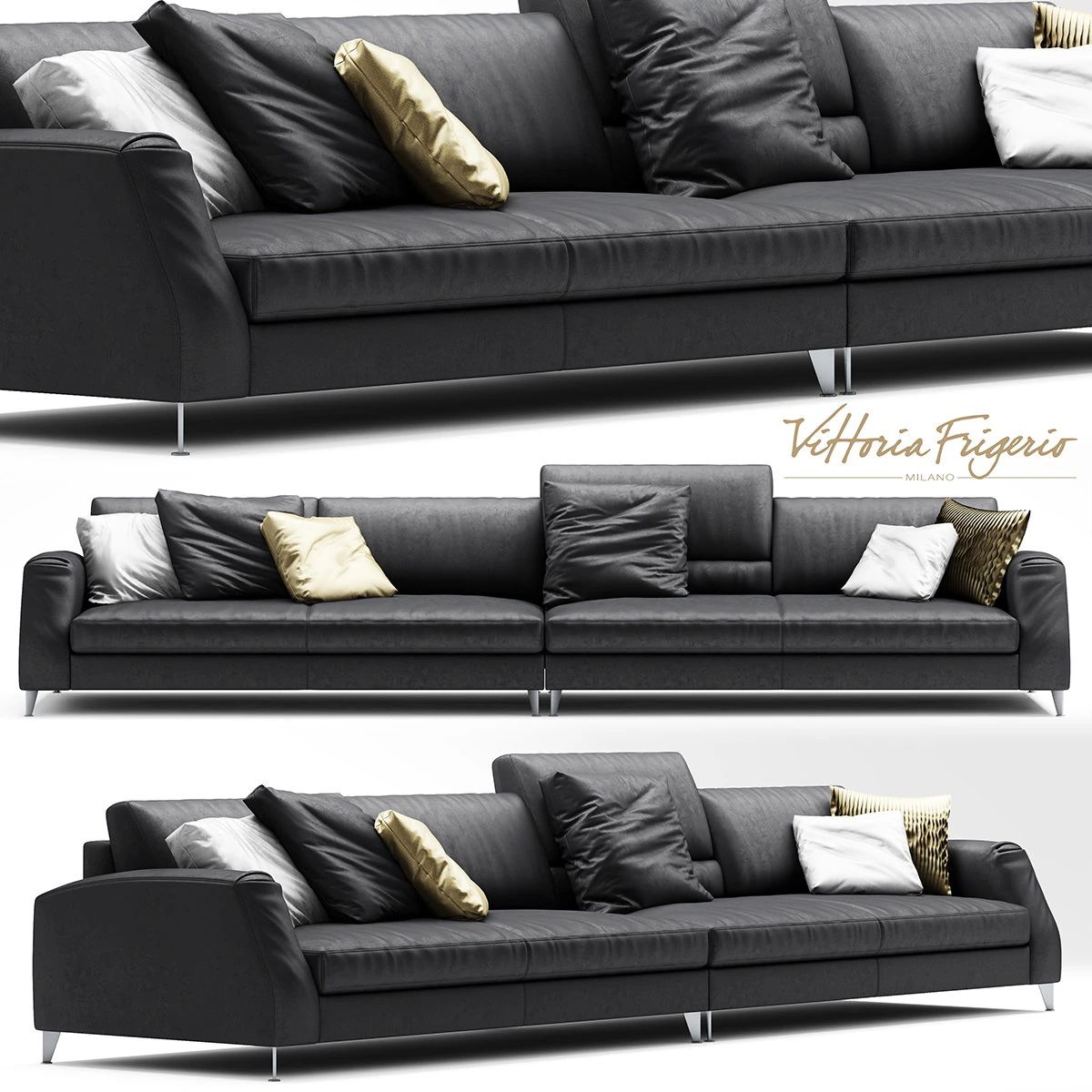 frigerio salotti divani davis class 3D Model .c4d .max .obj .3ds .fbx .stl .blend
