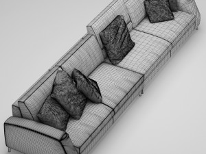frigerio salotti divani davis class Modello 3D