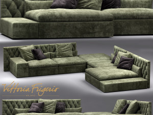frigerio salotti dominio capitonne 3Dモデル
