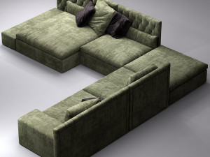 frigerio salotti dominio capitonne 3D 모델