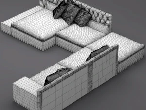 Frigerio Salotti Dominio Capitonne Modèle 3D