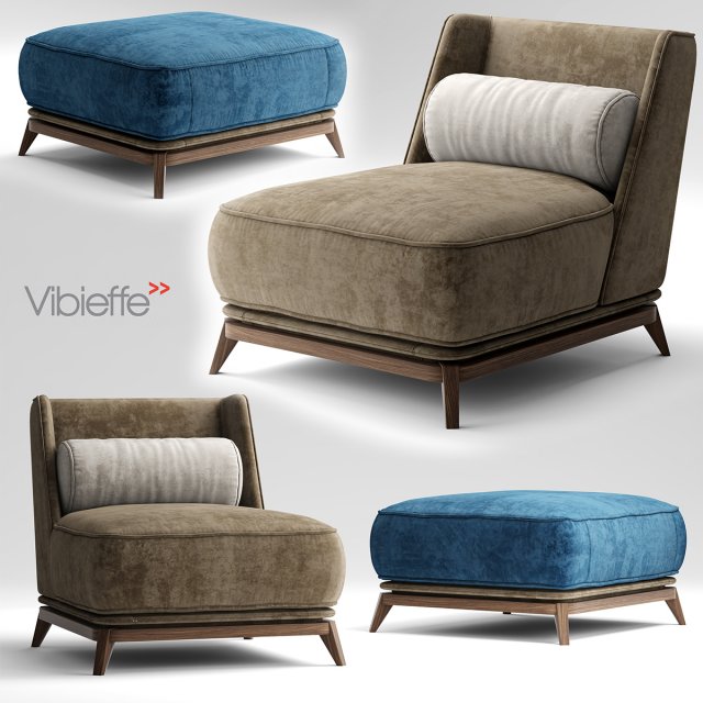 vibieffe opera armchair Modelo 3D .c4d .max .obj .3ds .fbx .stl .blend 