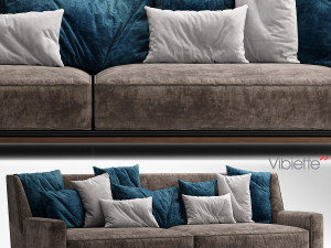 vibieffe 3 seater sofa opera 3Dモデル