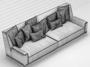 vibieffe 3 seater sofa opera Modelo 3D