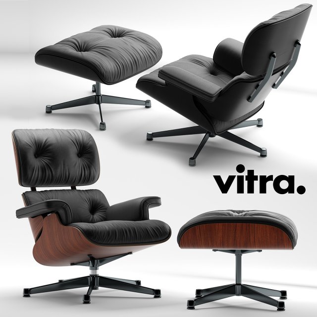 vitra lounge chair 3D मॉडल .c4d .max .obj .3ds .fbx .stl .blend 