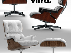 vitra lounge chair 3D मॉडल