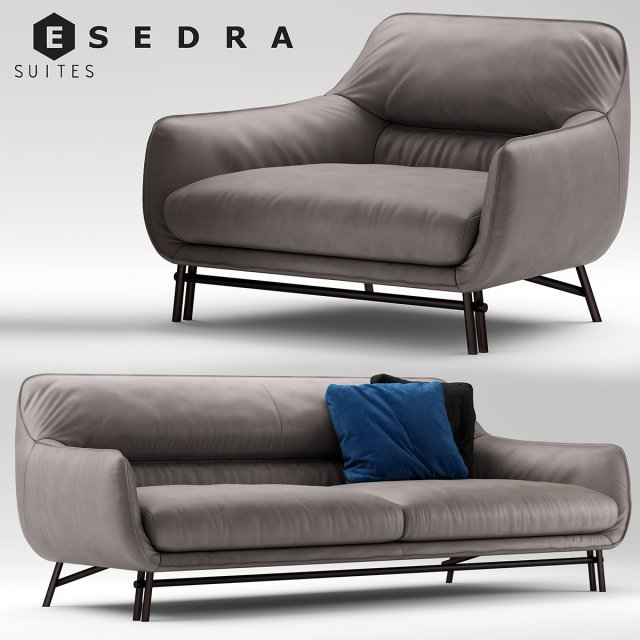 esedra by prospettive venice sofa 3D मॉडल .c4d .max .obj .3ds .fbx .stl .blend 