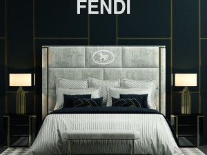 fendi montgomery bed Model 3D