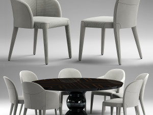 fendi audrey chair and table 3D Model