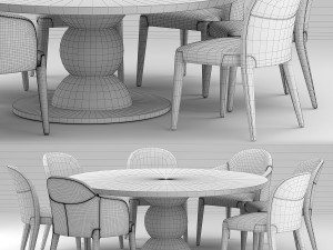 fendi audrey chair and table 3D-Modell